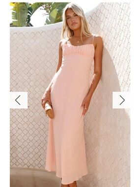 Billy J Peach Midi Dress